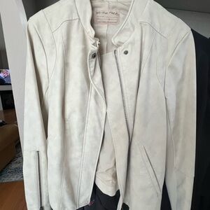 Free People Faux Suede Biker Jacket
